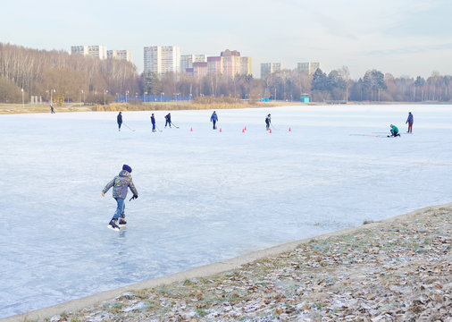 MOSCOW, RUSSIA: School Lake in Zelenograd