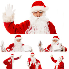 Christmas concept collage with Santa