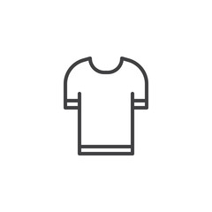 T-shirt outline icon. linear style sign for mobile concept and web design. Short sleeves shirt simple line vector icon. Symbol, logo illustration. Pixel perfect vector graphics