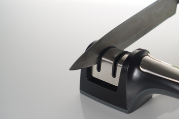 Kitchen Knife sharpener on white