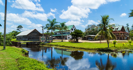 Fototapeta na wymiar Plantation house near Paramaribo in Suriname.