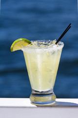 refreshing margarita on the water