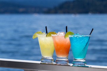 refreshing margaritas on the water