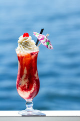 pina colada with berries