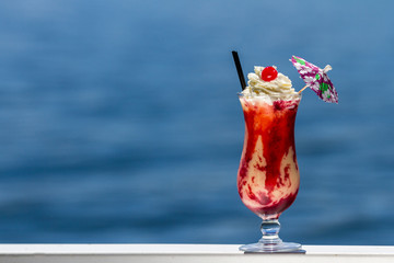 pina colada with berries