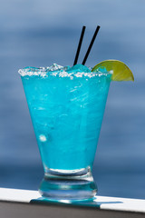 refreshing margarita on the water