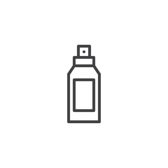 Deodorant bottle outline icon. linear style sign for mobile concept and web design. Aerosol spray simple line vector icon. Symbol, logo illustration. Pixel perfect vector graphics