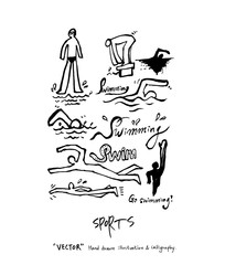 스포츠 포스터 / 손으로 그린 스포츠 그림