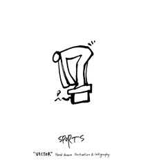 스포츠 포스터 / 손으로 그린 스포츠 그림