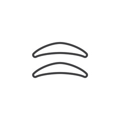 Makeup Eyelid outline icon. linear style sign for mobile concept and web design. simple line vector icon. Symbol, logo illustration. Pixel perfect vector graphics
