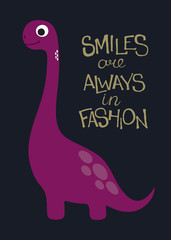 Card with cute dino