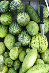 green crusted melon, delicious turkish melons,
fantastic melons were offered for sale,


