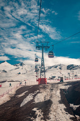 View landscape valle nevado chile santiago