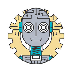 robot artificial intelligence futuristic gear mechanical