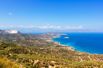 Kreta Griechenland Landschaft Meer Mittelmeer Übersicht