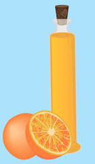 Orange essential oil vector illustration Aromatherapy