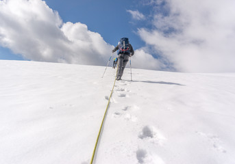 Mountain adventure in Tyrol Alps