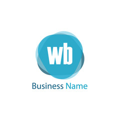 Initial Letter WB Logo Template Design
