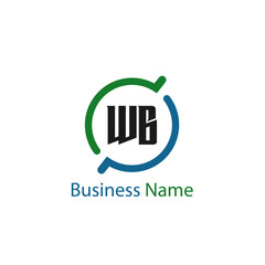 Initial Letter WB Logo Template Design