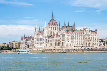 Fototapeta na wymiar View of Budapest parliament, Hungary