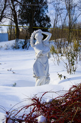 Statue in the snow