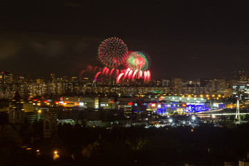 Fabulous colorful Japanese fireworks