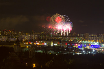 Fabulous colorful Japanese fireworks