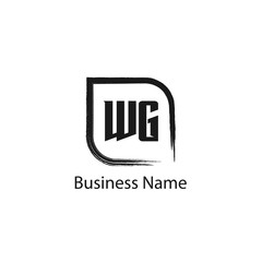 Initial Letter WG Logo Template Design