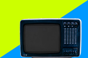 Soviet analog retro TV on modern background