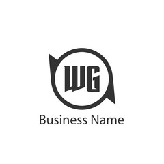 Initial Letter WG Logo Template Design