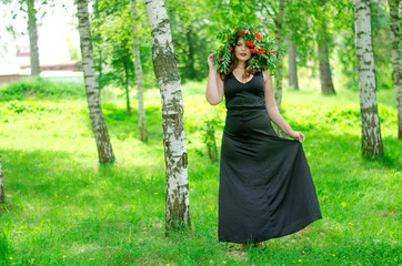 beautiful woman in the nature
