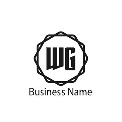 Initial Letter WG Logo Template Design