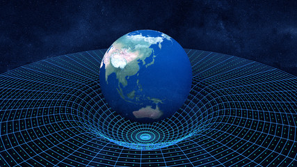 Spacetime or Theory of relativity - obrazy, fototapety, plakaty