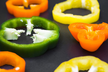 Healthy food nutrition wallpaper. Colorful peppers background.