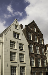 Fototapeta na wymiar fachadas em Amsterdam