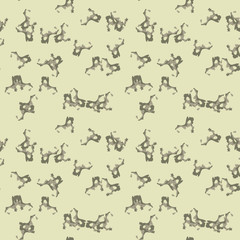 Military camouflage seamless pattern in beige and green colors