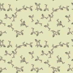 Military camouflage seamless pattern in beige and green colors