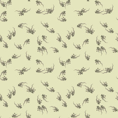 Military camouflage seamless pattern in beige and green colors