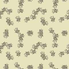 Military camouflage seamless pattern in beige and green colors