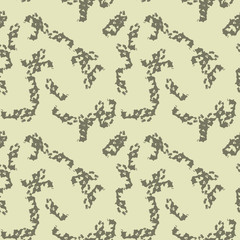 Military camouflage seamless pattern in beige and green colors