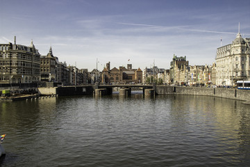 Fototapeta na wymiar canal de amsterdam