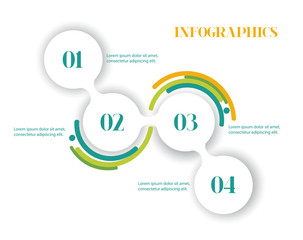 Infographics template steps chronology vector. Modern simple graphic design illustration.