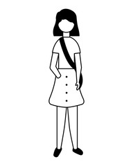 woman character female standing figure