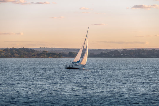 Sailboat at Paranoa Lake - Brasilia, Distrito Federal, Brazil
