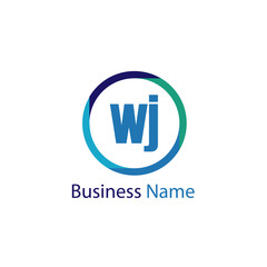 Initial Letter WJ Logo Template Design