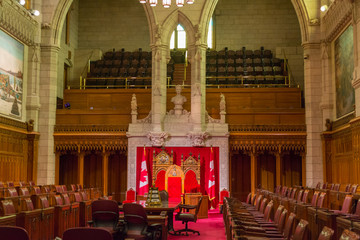 The Senate of Parliament Building, Ottawa, Canada.