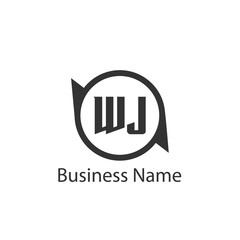 Initial Letter WJ Logo Template Design