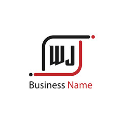 Initial Letter WJ Logo Template Design