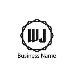 Initial Letter WJ Logo Template Design