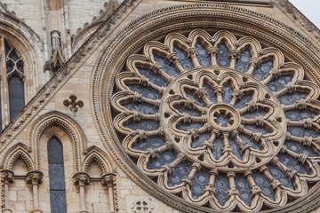 Obraz premium Rosenfenster am York Minster, England